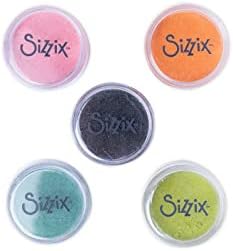 Sizzix מכין אבקת הבלטות אטומה חיונית מושתקת 12 גרם סיר 5pk | 665688 | פרק 2 2022, רב צבעוני